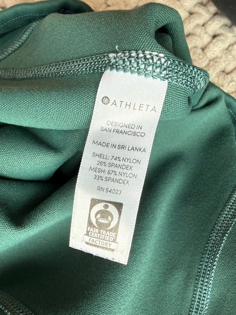Athleta | Women’s All In Zippered Pocket 7/8 Leggings Teal | Small